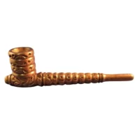 CR6CH Carved Rosewood pipe with chimney head, 15cm