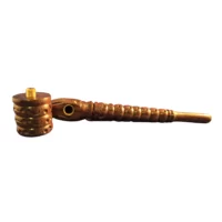 CR6CH Carved Rosewood pipe with chimney head, 15cm