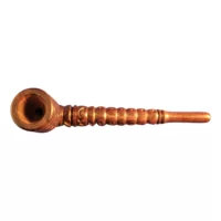 CR6CH Carved Rosewood pipe with chimney head, 15cm